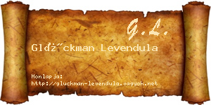 Glückman Levendula névjegykártya